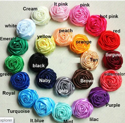 24HR~MONA~Satin Rose Brooch Bouquet