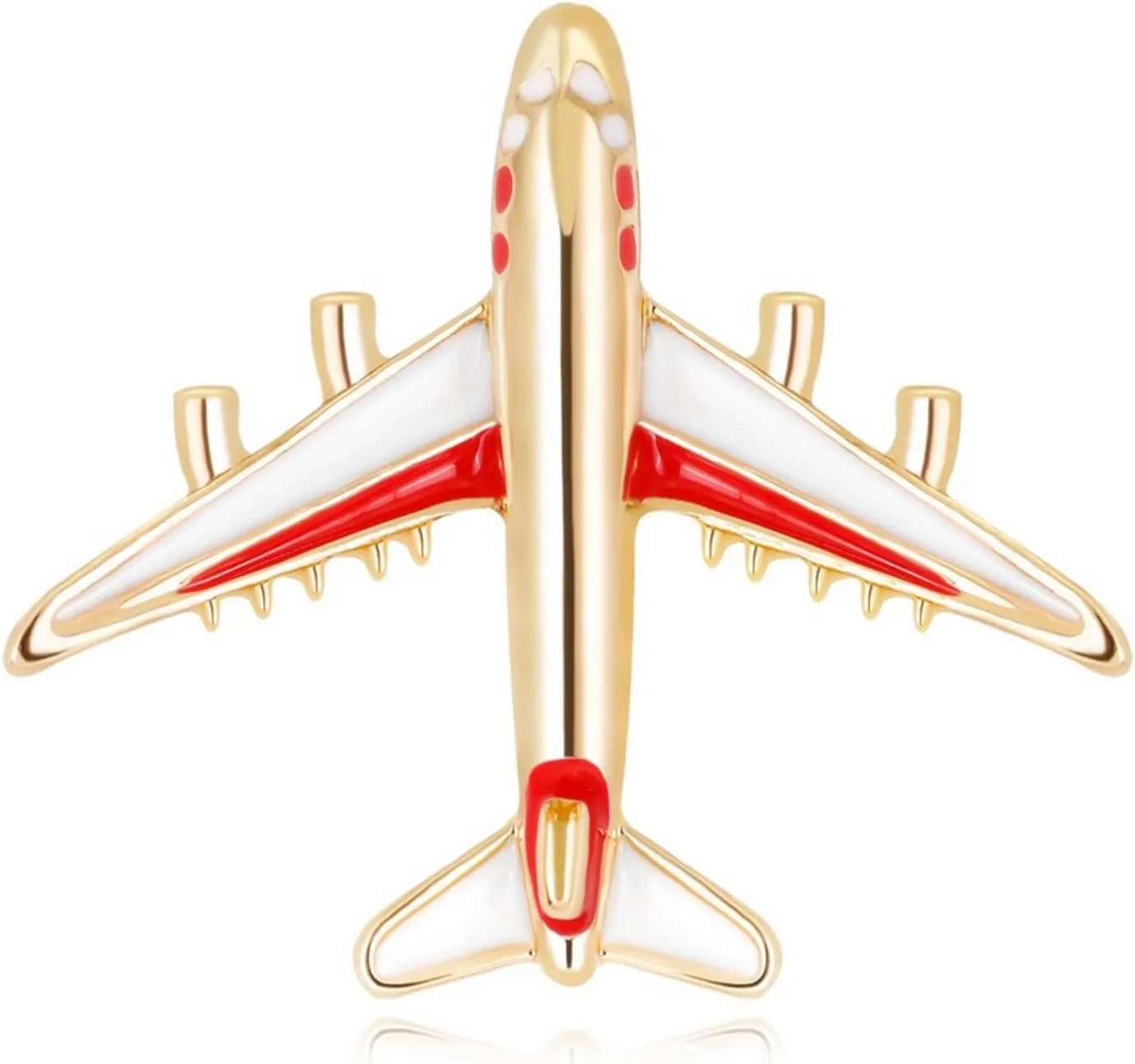 Airplane Brooch Pins Creative Enamel Red Blue Miniature Aircraft Plane Small Lapel Pin for Women Men Flight Attendant Aviator Pilot Traveller Holiday Party Dress Suit Hat Bag Jewelry Accessories