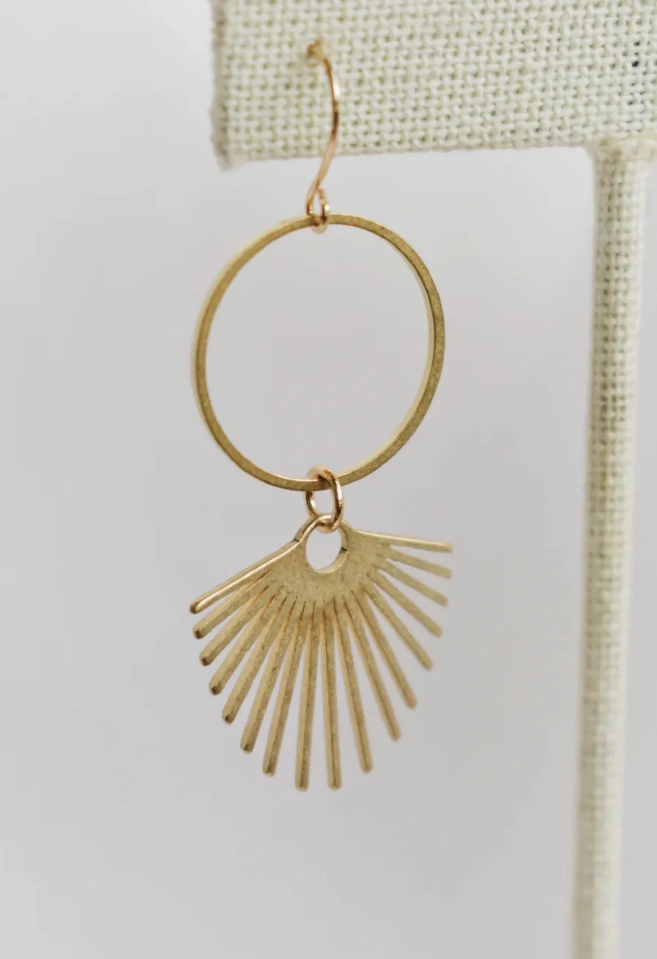 Brass Sunbeam Earrings