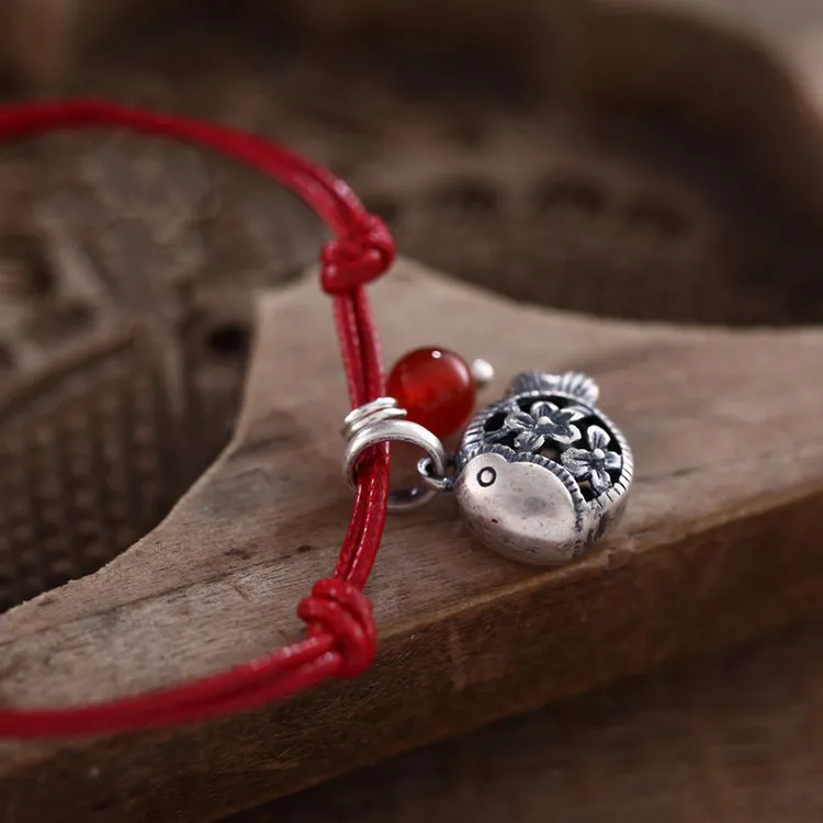 Cute Fish Shaped Sterling Silver Bracelets Handmade Jewelry Gifts Accessories For Women