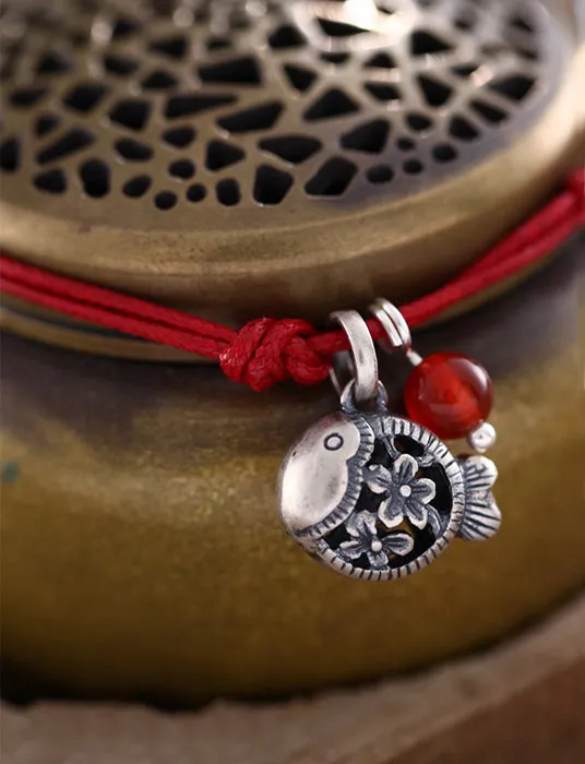 Cute Fish Shaped Sterling Silver Bracelets Handmade Jewelry Gifts Accessories For Women