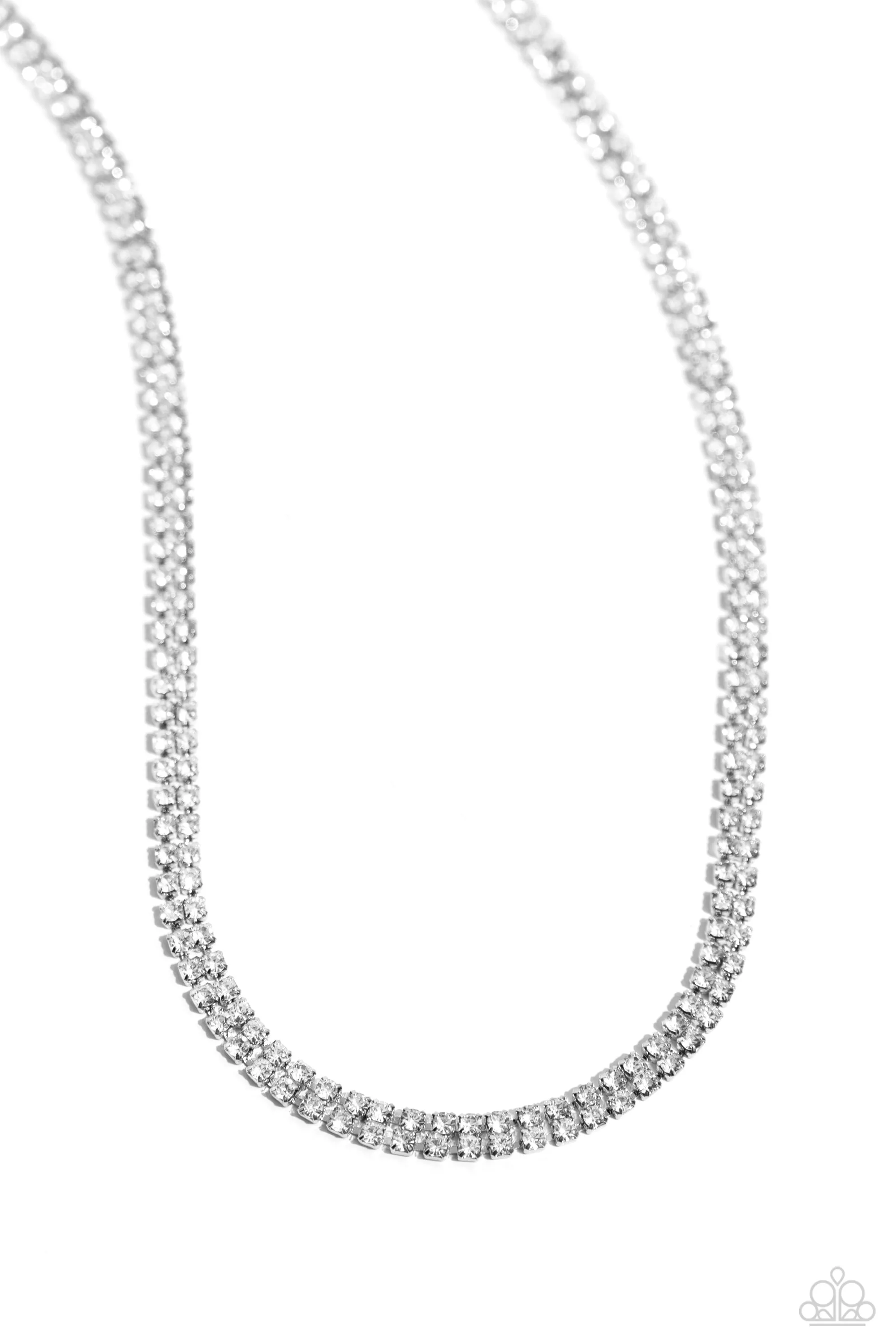 Dazzling Declaration - White Paparazzi Accesories