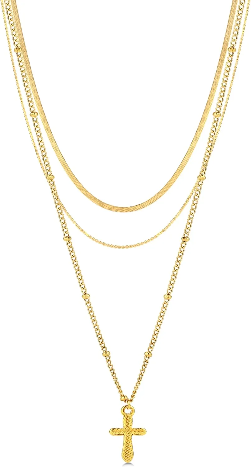 Elegance 11 designs Gold Heart Pendant Necklaces for Women,Dainty Layered Choker Waterproof Necklaces Stack Set for Women Trendy Gold Cute Necklaces Jewelry Gift