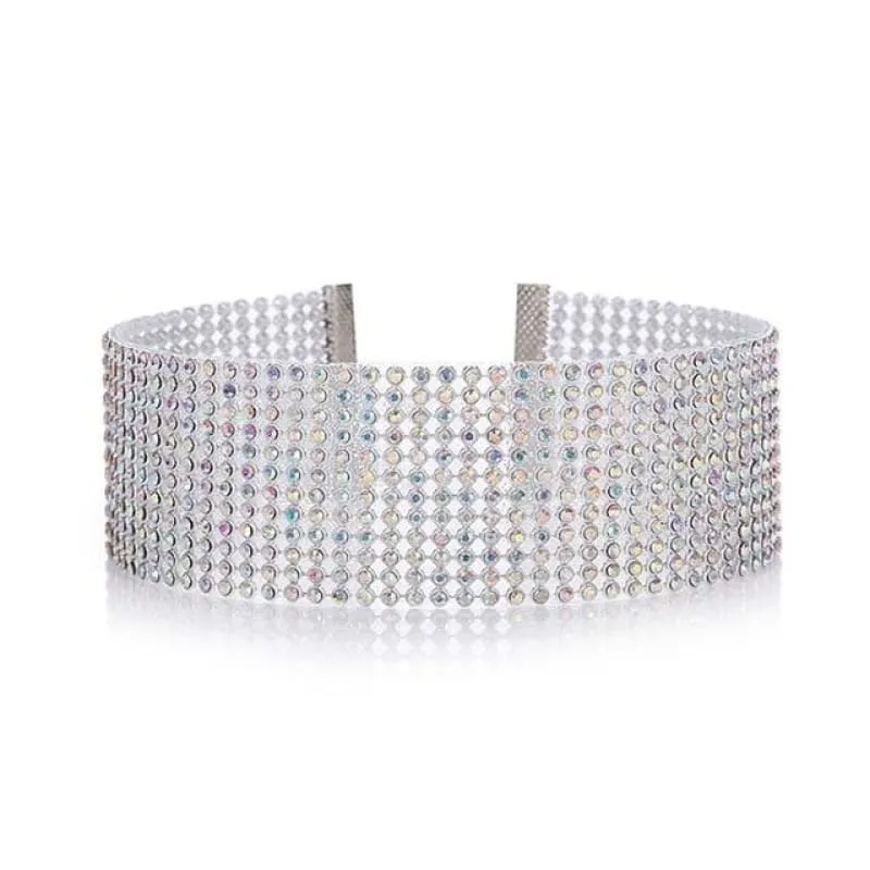 Fashion Full Crystal Short Wedding Necklaces | Bridelily