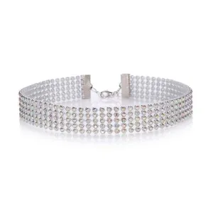 Fashion Full Crystal Short Wedding Necklaces | Bridelily