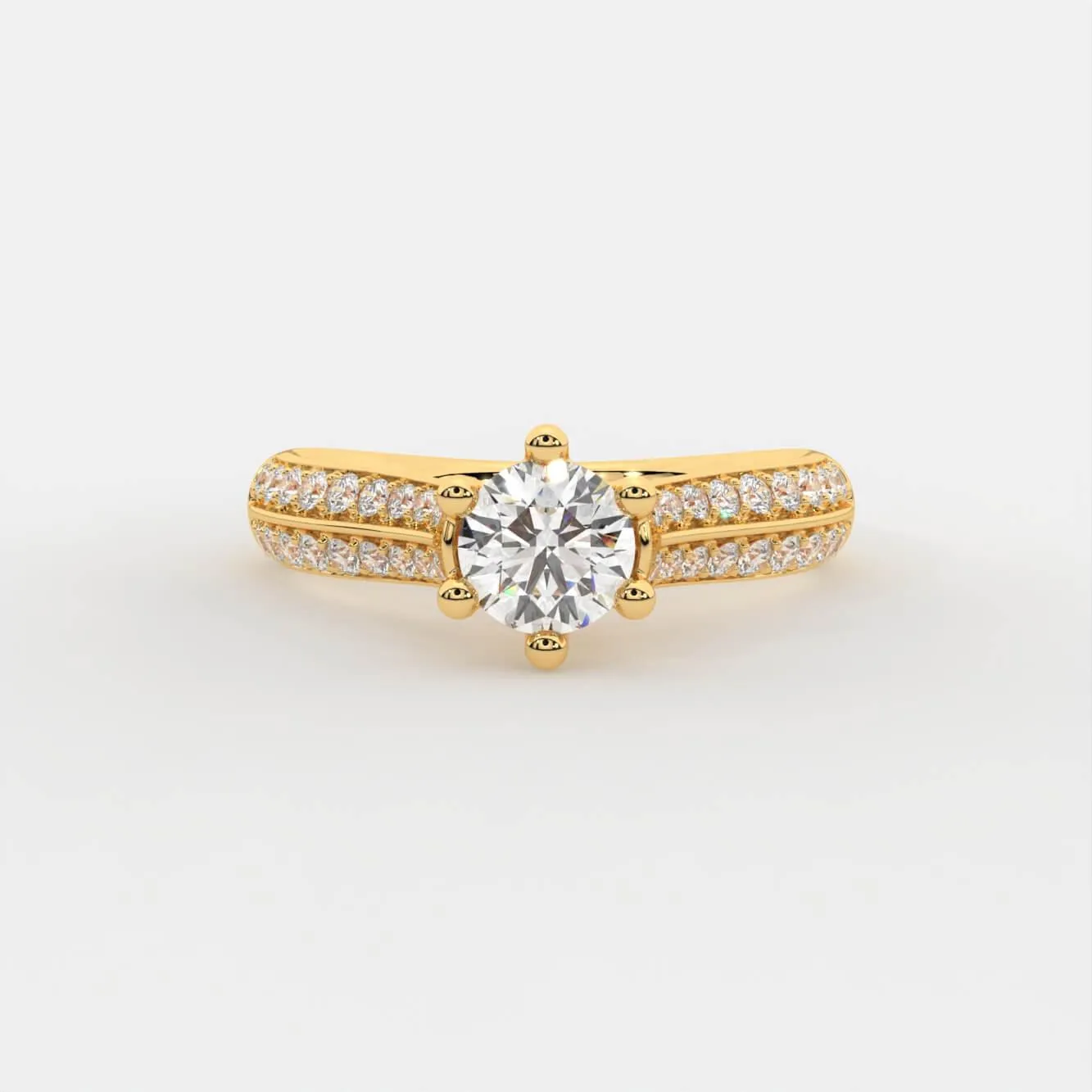 Klora Silver Solitaire Ring | 22KT Gold Vermeil