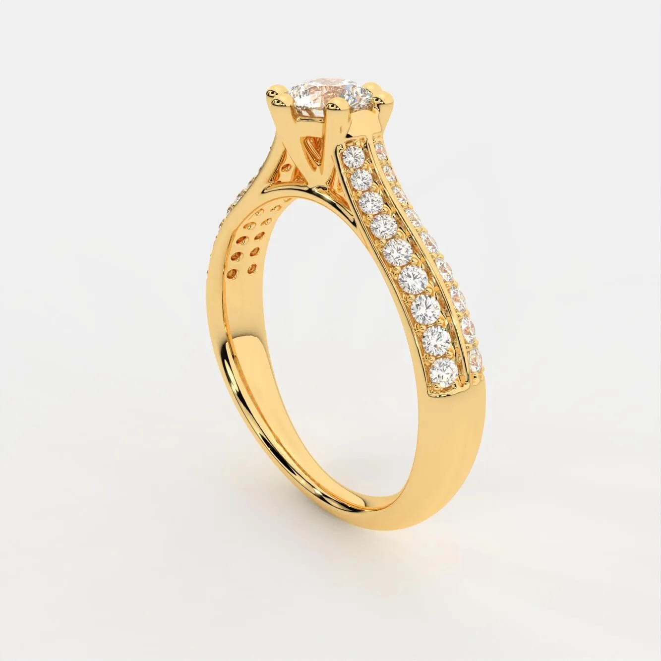 Klora Silver Solitaire Ring | 22KT Gold Vermeil