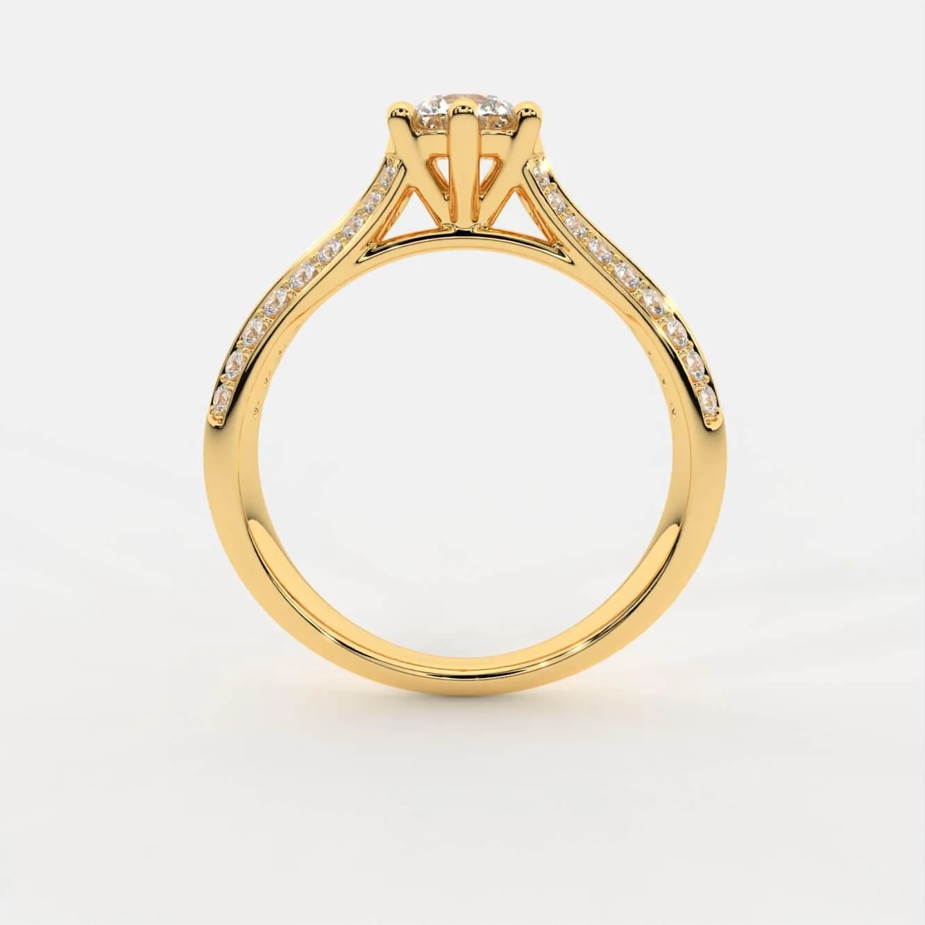 Klora Silver Solitaire Ring | 22KT Gold Vermeil