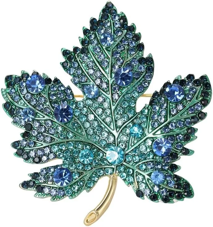 Maple Leaf Brooch Pins for Women, Canadian Maple Leaf Brooch Pin, Cute Fallen Leaves Brooch Lapel Pin, Bohemian Maple Leaf Brooches Pins for Women Hat Bag Suit Dress Accessories