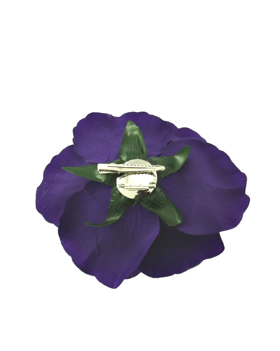 Very Large Purple Rose on Concord Clip & Brooch Pin
