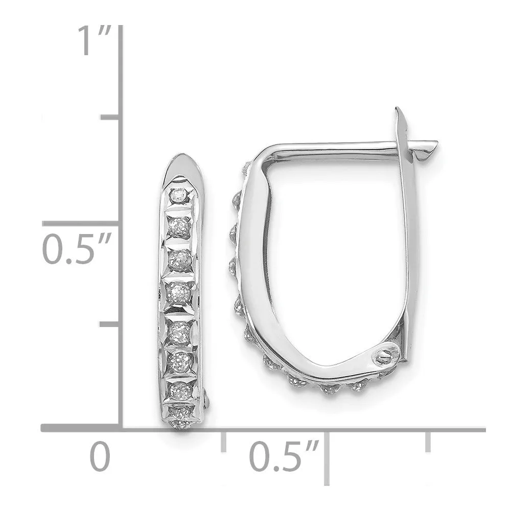 White Gold Diamond Fascination Hoop Earrings - Model DF141
