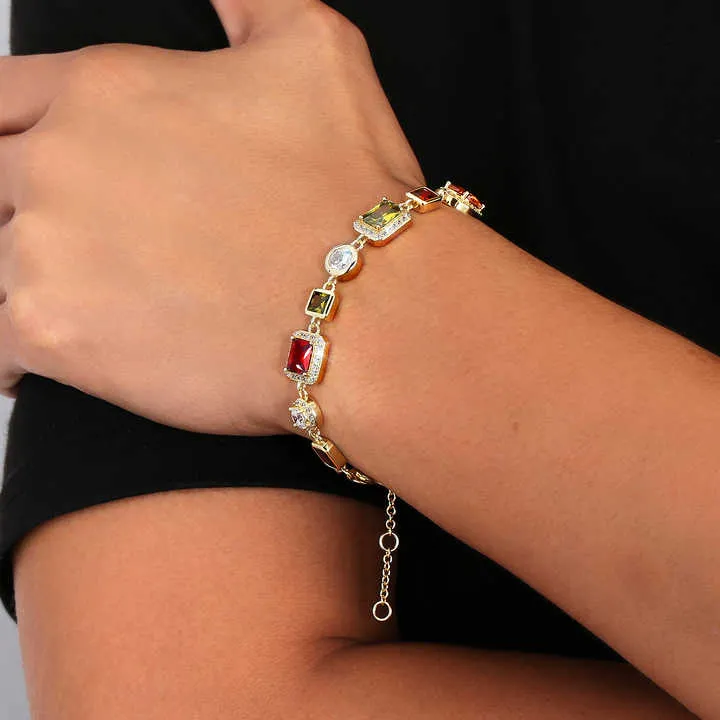 Women Girls Multi Colored Sparkly-قلادة من الذهب